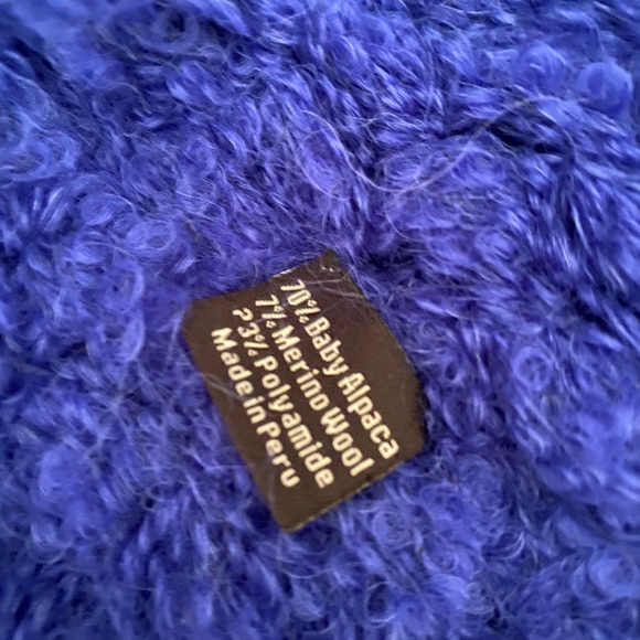 Evelyn Monteza Baby Alpaca Blue Cardigan - Picture 11 of 12